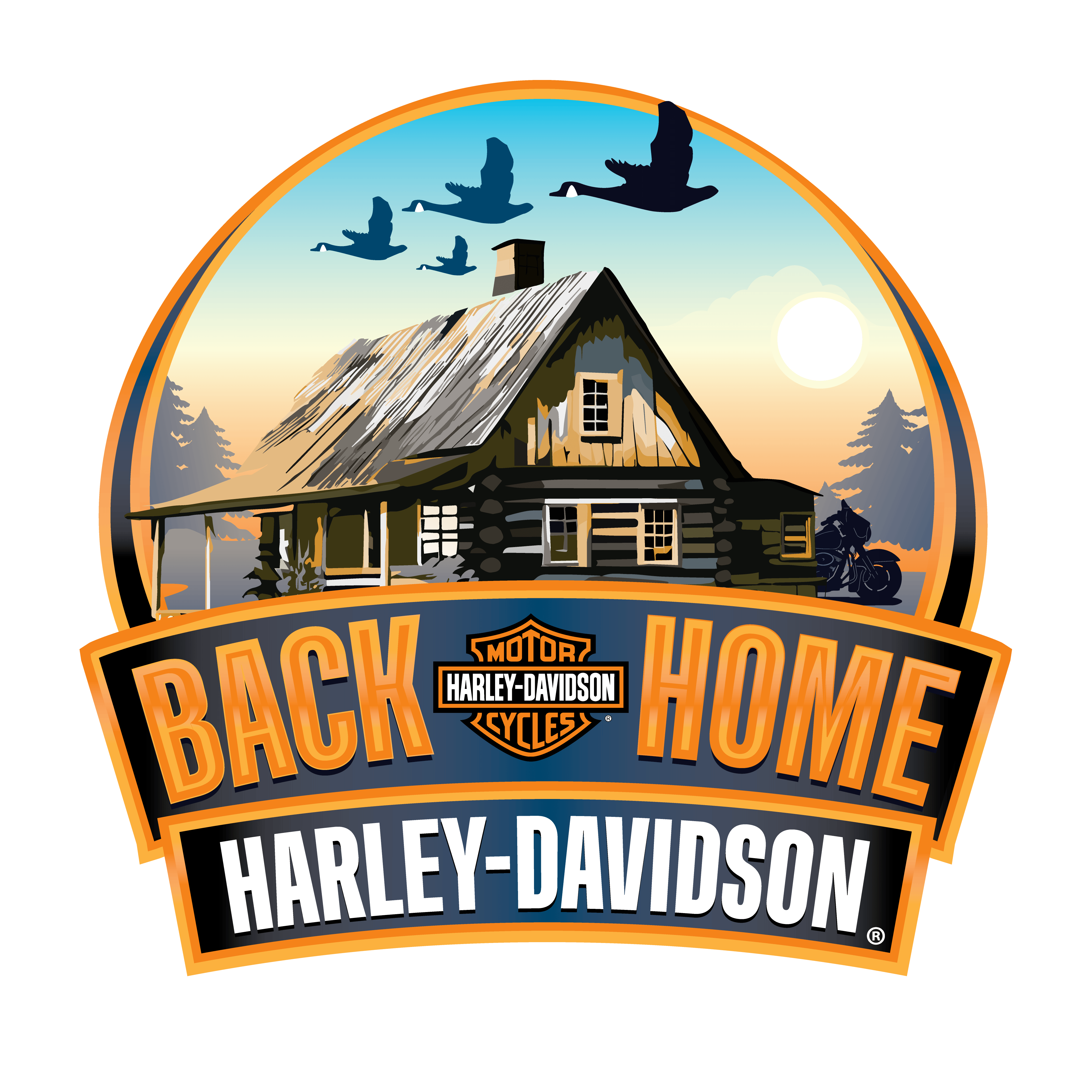 Back Home Harley Davidson Logo